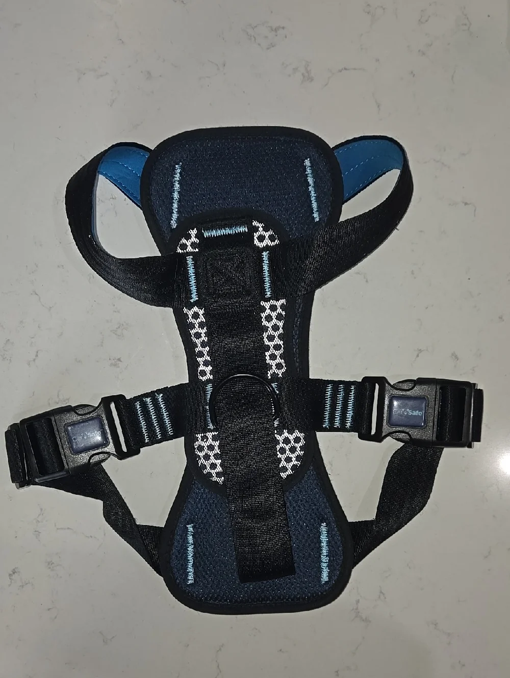 CarSafe Blue Crash-Tested Front and Back Clip Dog Harness